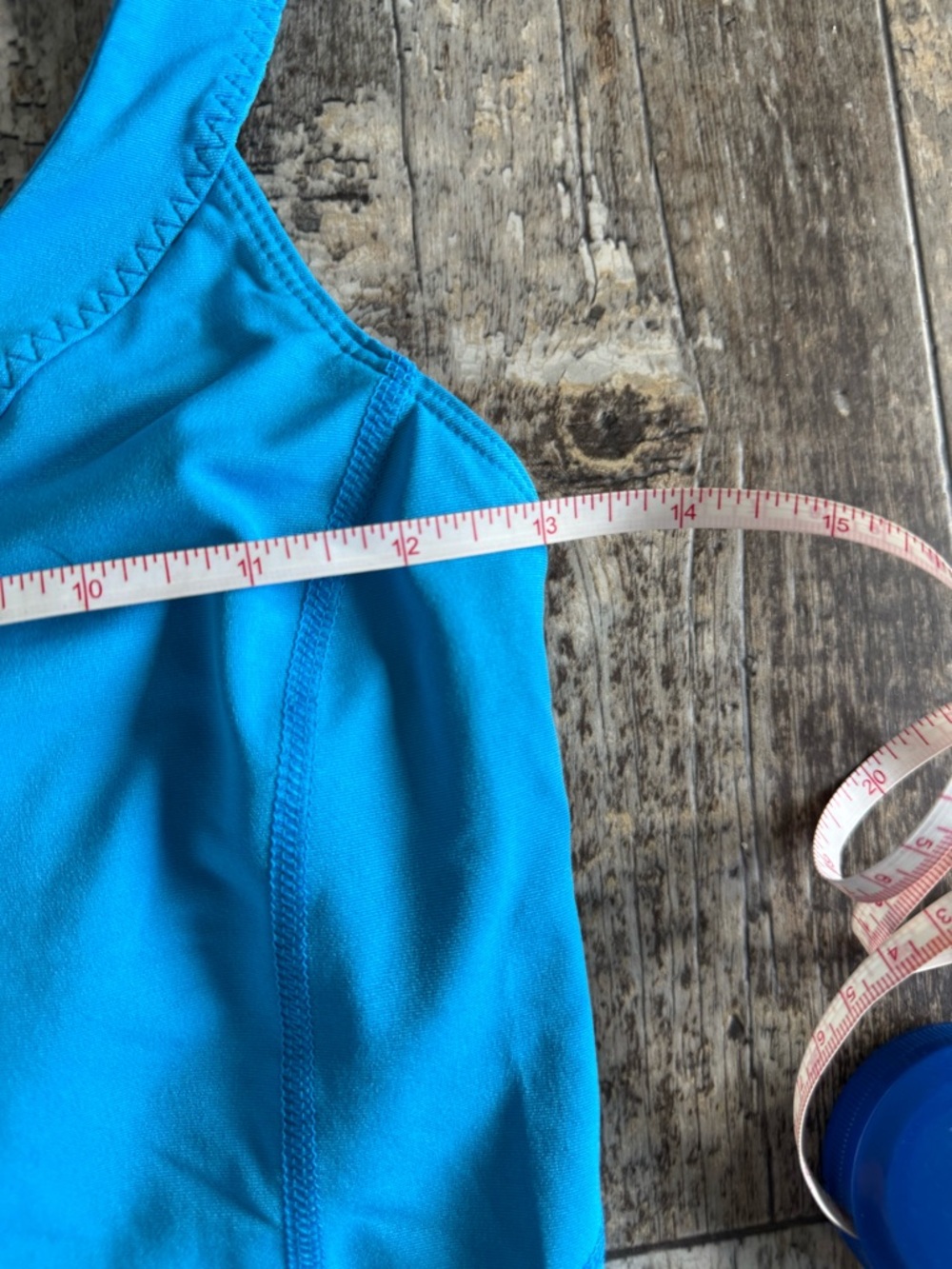 2 for $20 sale: Under Armour turquoise blue tank top with built-in shelf bra - S - Picture 2 of 4